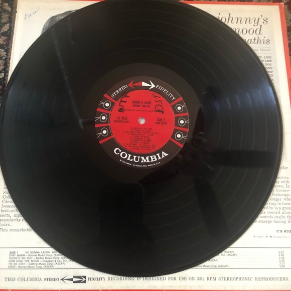 Johnny’s Mood Johnny Mathis Vinyl Record - Picture 4 of 4
